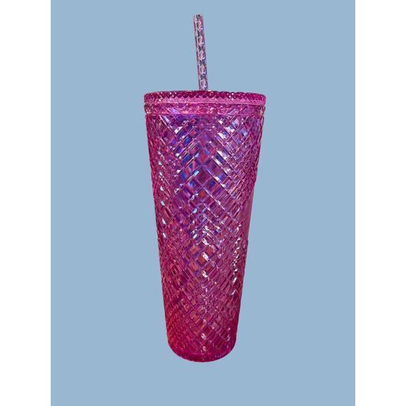 Starbucks Jeweled Pink Taffy Iridescent Tumbler 2021 Venti 24 oz Cold Cup - Picture 4 of 9